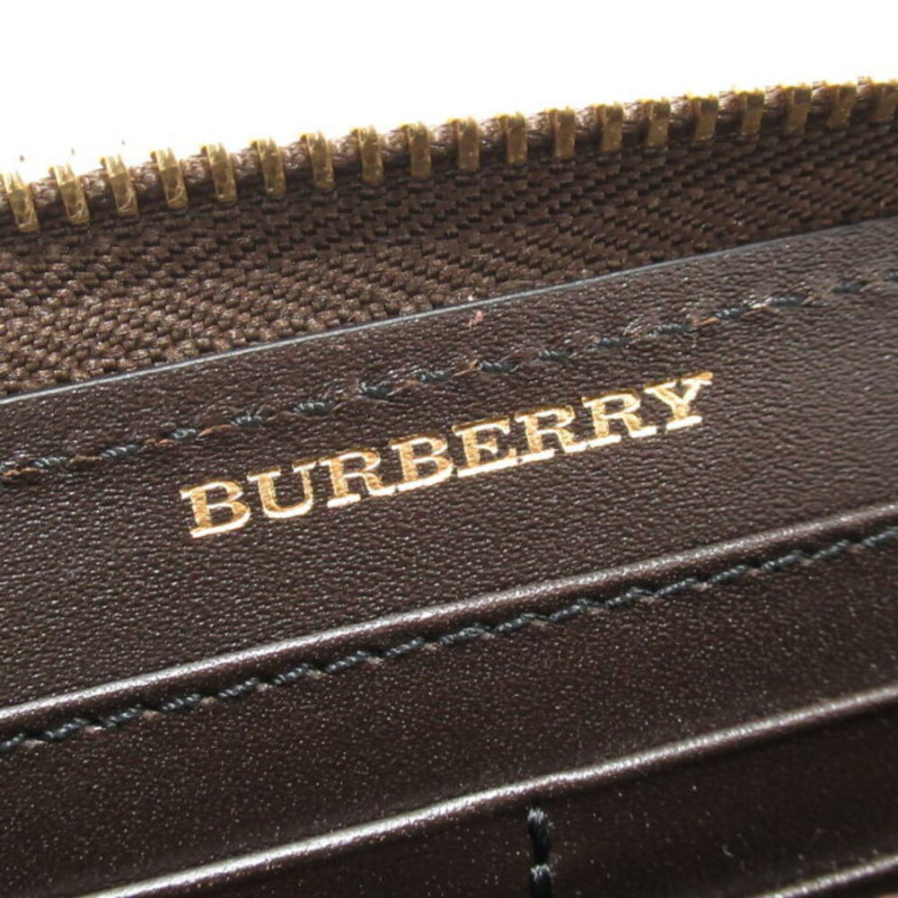 Burberry long brown wallet round beige leather - Picture 6 of 16